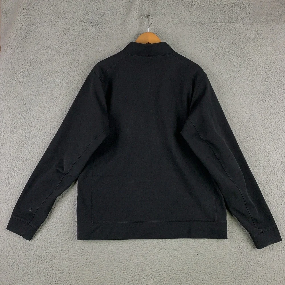 Lululemon Sojourn Jacket Mens XL Black Full Zip Warpstreme Stretch Workout Track